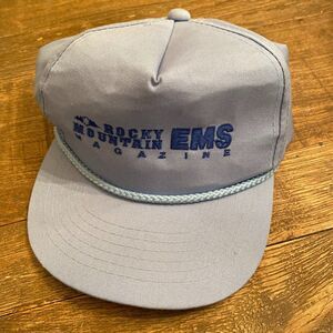 Vintage Rocky Mountain EMS Magazine Rope Accent Trucker Hat Cap Strapback OS